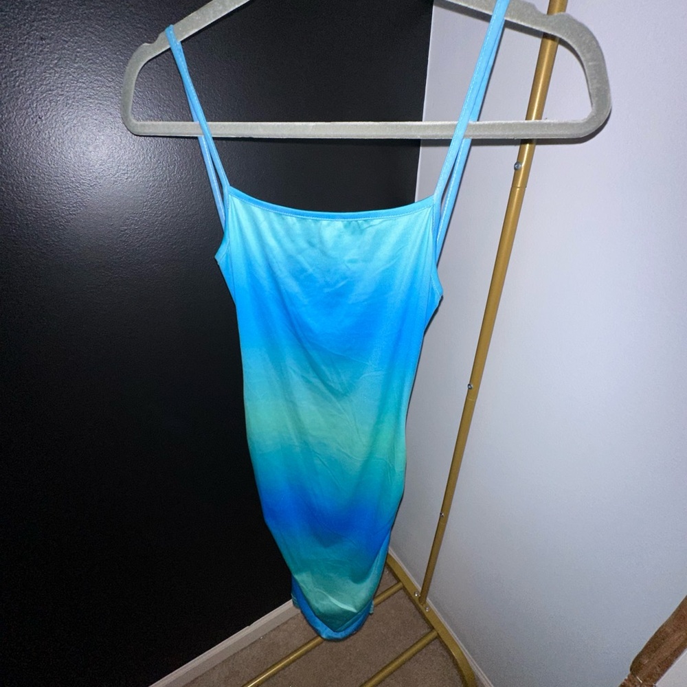 Teal & Blue Strappy Summer dress